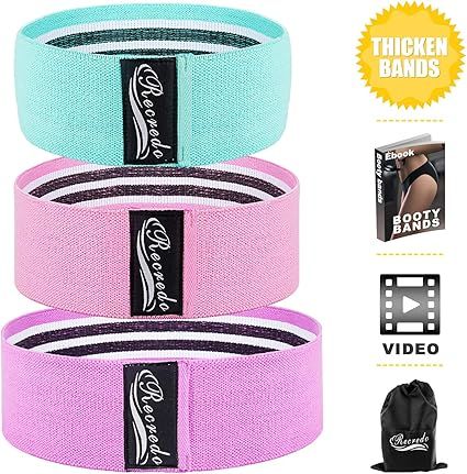 Recredo Booty Bands, Non Slip Resistance Bands for Legs and Butt, Workout Bands Exercise Bands Gl... | Amazon (US)