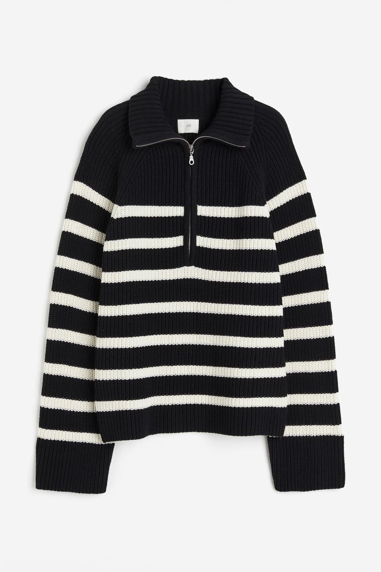 Rib-knit Half-zip Sweater | H&M (US + CA)