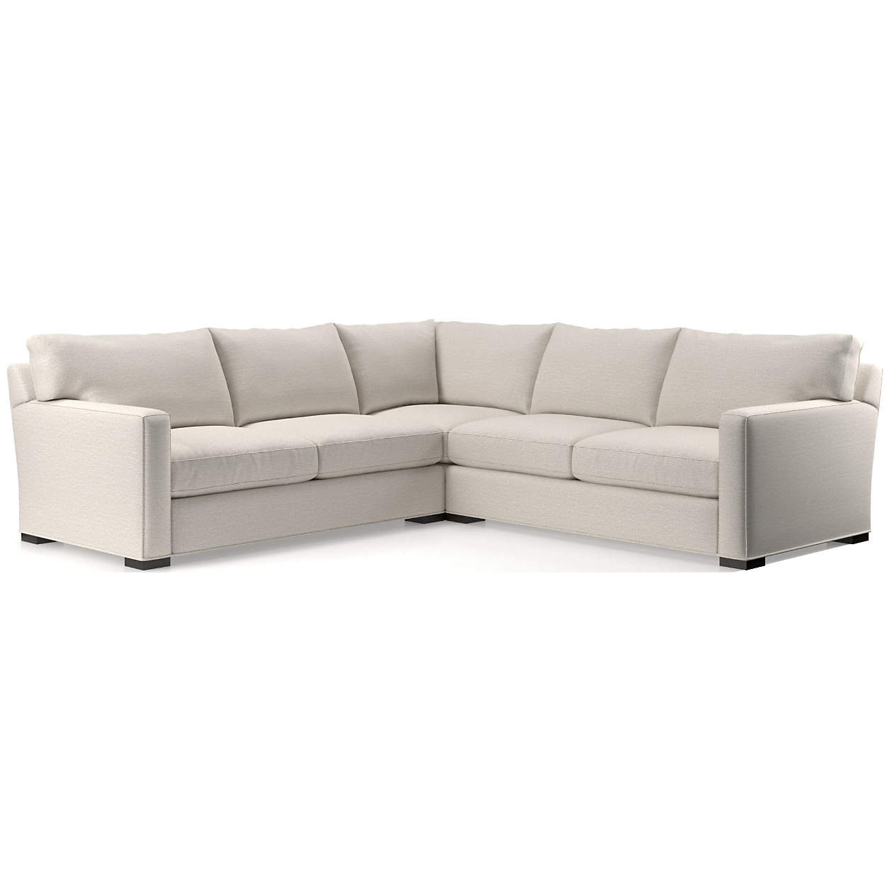 Axis 3-Piece L-Shaped Sectional Sofa + Reviews | Crate & Barrel | Crate & Barrel