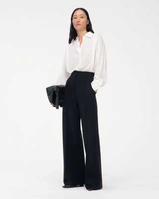 Doppio Wide Leg Pant | Black | AnotherTomorrow