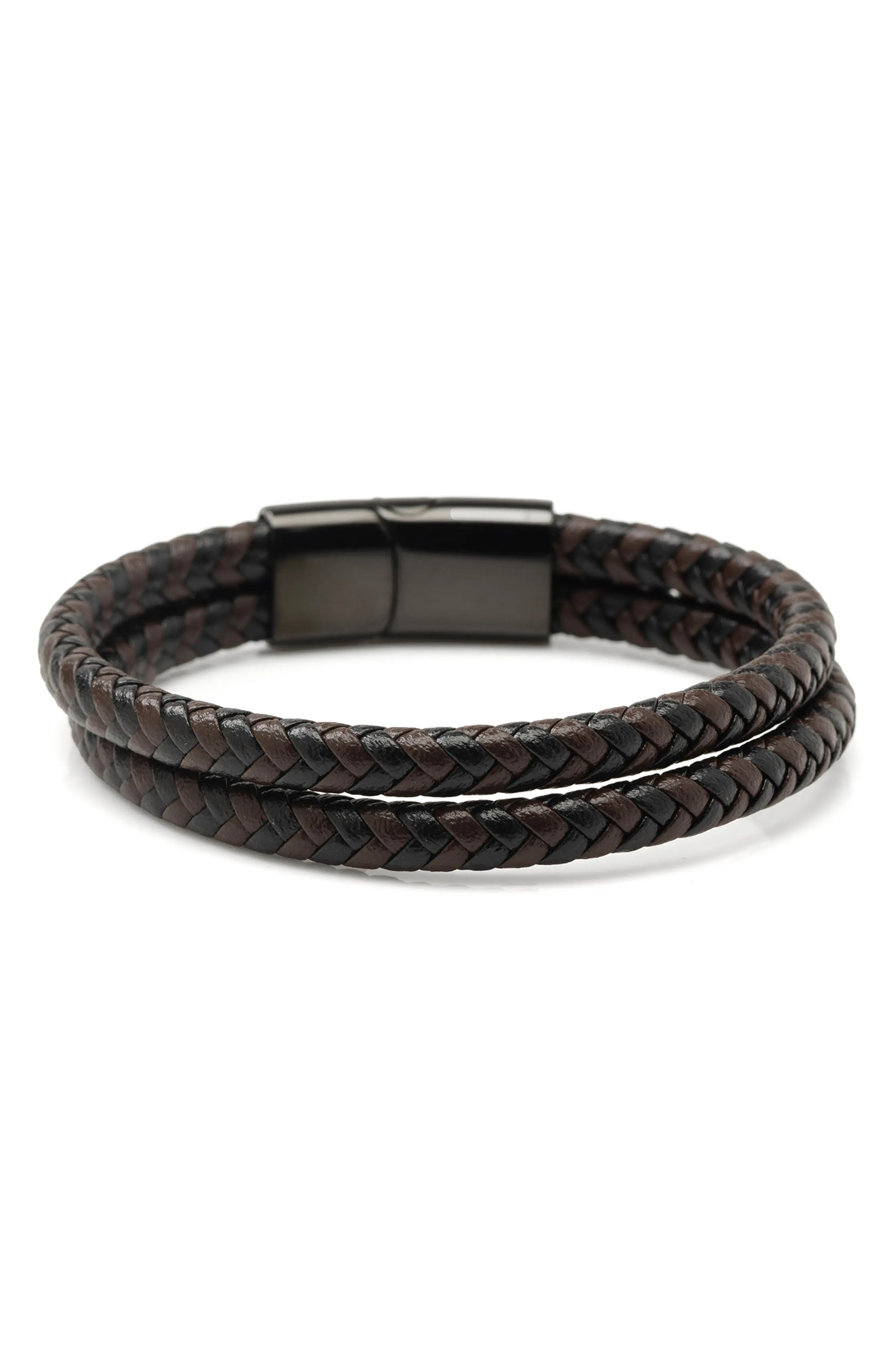 Layered Braided Leather Bracelet (Men) | Nordstrom | Nordstrom