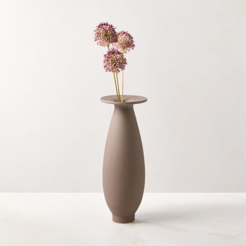 Leplaine Dark Mauve Ceramic Vase | CB2 | CB2
