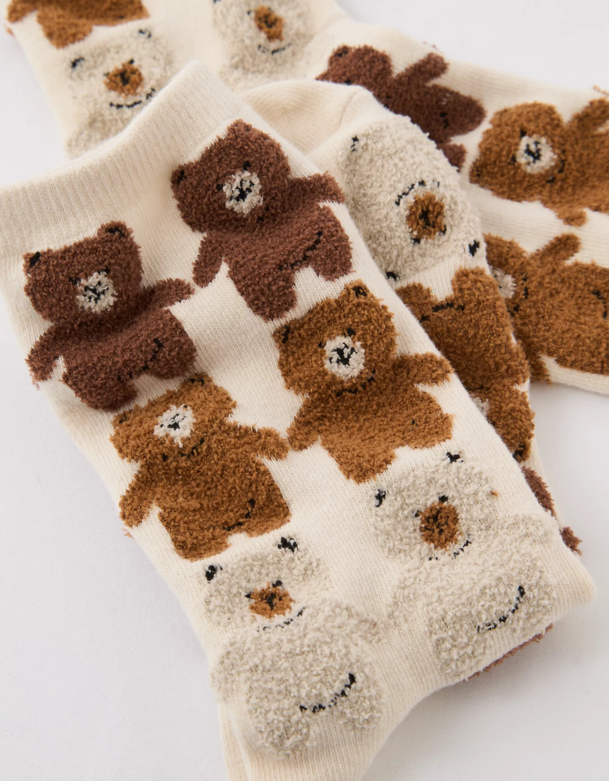 AE Teddy Bear Crew Sock | American Eagle Outfitters (US & CA)
