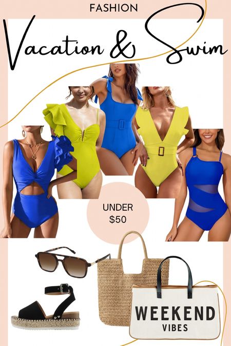 Gorgeous and glam swimwear under $50! Plus some accessories perfect for summer vacation.

#LTKFindsUnder50 #LTKSwim #LTKStyleTip