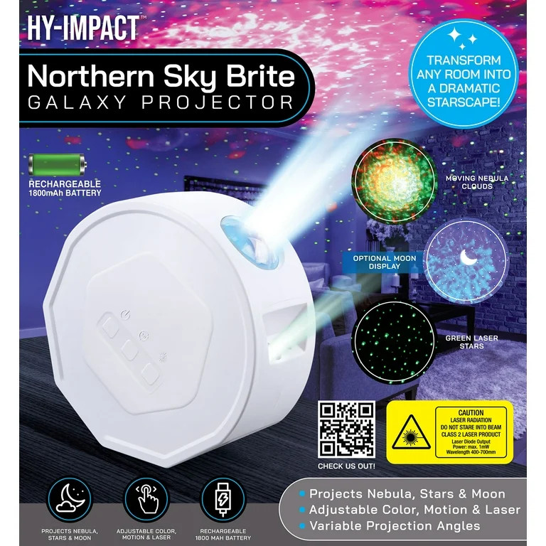 Hy-Impact Northern Sky Brite Galaxy Lights Projector, 6.5" Star Projector - Walmart.com | Walmart (US)