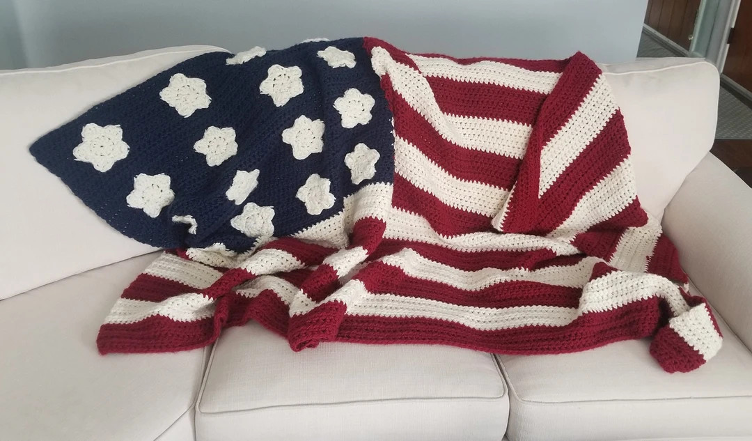 American Flag Blanket 50x92 - Etsy | Etsy (US)