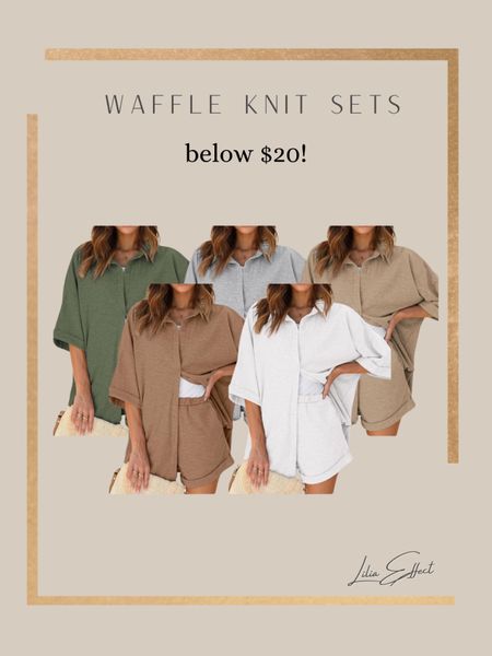 Waffle Knit Women Short Sleeves Pjs Button Up Matching Sleepwear 2 Piece Lounge Sets for less than $15! Just use code: AM8FBKQW

Amazon fashion • Amazon finds • waffle knit set

#LTKsalealert #LTKstyletip #LTKfindsunder50