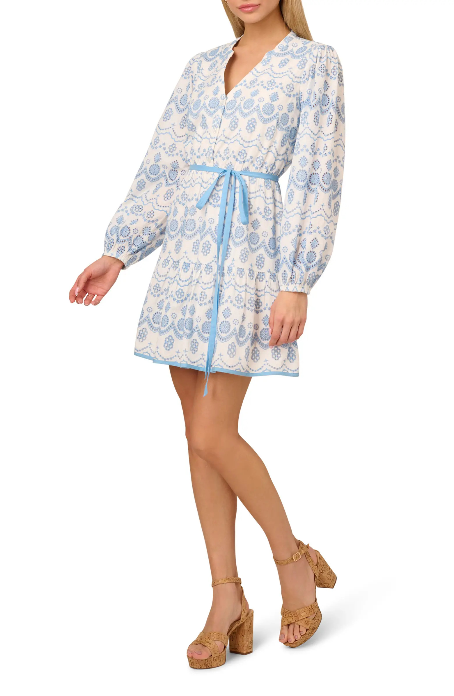 Long Sleeve Cotton Minidress | Nordstrom