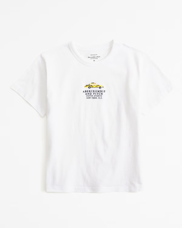 Short-Sleeve Graphic Logo Skimming Tee | Abercrombie & Fitch (US)