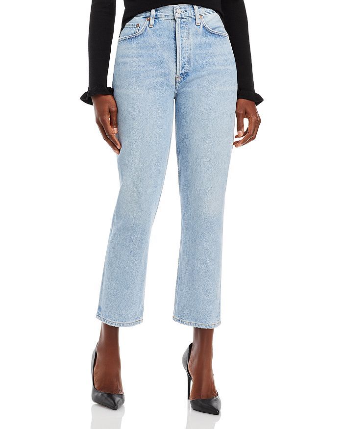 AGOLDE Riley Crop High Rise Jeans in Dimension  Women - Bloomingdale's | Bloomingdale's (US)