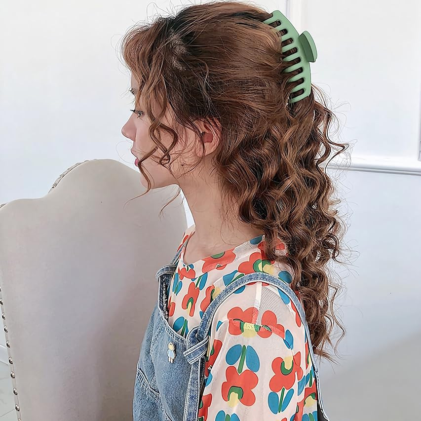 12 PCS Big Hair Claw Clips , Trendcy Colors,Matte Non-slip Material ,Strong Hold Hair For Women And  | Amazon (US)