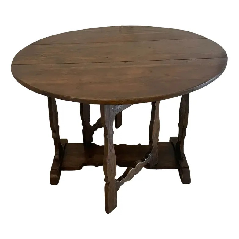 George III Pine Drop Leaf Table, 1800s | Chairish