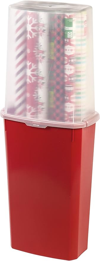Amazon.com: IRIS USA 40" Wrapping Paper Storage Container with Built-in Handles, 1 Pack, Fits up ... | Amazon (US)