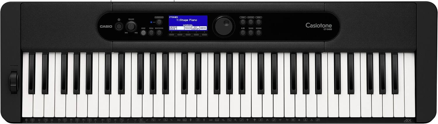 Casio - CT-S400 Full-Size Keyboard with 61 Keys and Bluetooth - Black | Best Buy U.S.