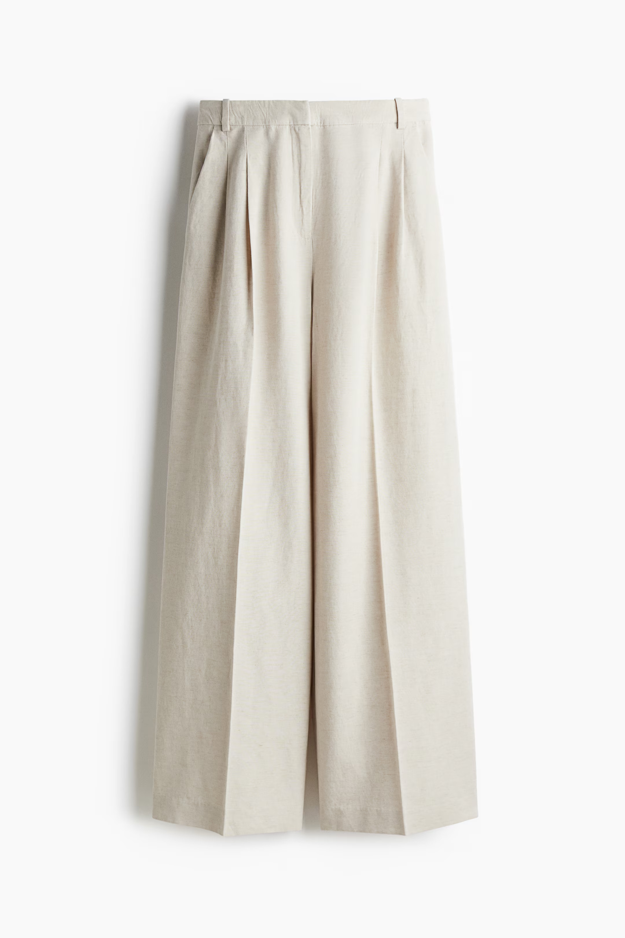 Wide linen-blend trousers | H&M (UK, MY, IN, SG, PH, TW, HK)