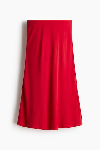 H & M - Flared slip skirt - Red | H&M (UK, MY, IN, SG, PH, TW, HK)