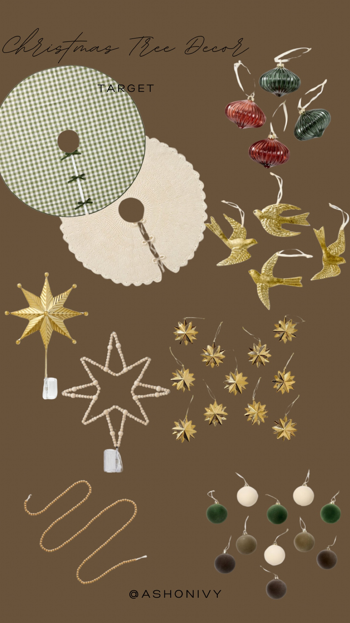 Christmas tree decor.  Tree skirt.  Tree topper.  Star.  Ornaments.  Beads.  Target.  Studio McGee.  Hearth and Hand.  Magnolia.

#LTKSeasonal #LTKHoliday #LTKHome