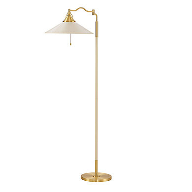 Ada Enamel Floor Lamp with Swing Arm & Brass Fittings for Reading | Ballard Designs, Inc.