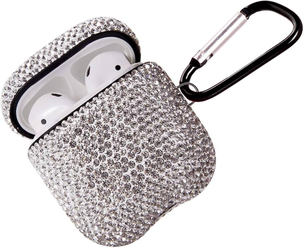 Sparkly Diamond Case for AirPods with Keychain, Shockproof Protective Premium Bling Rhinestone Co... | Amazon (US)