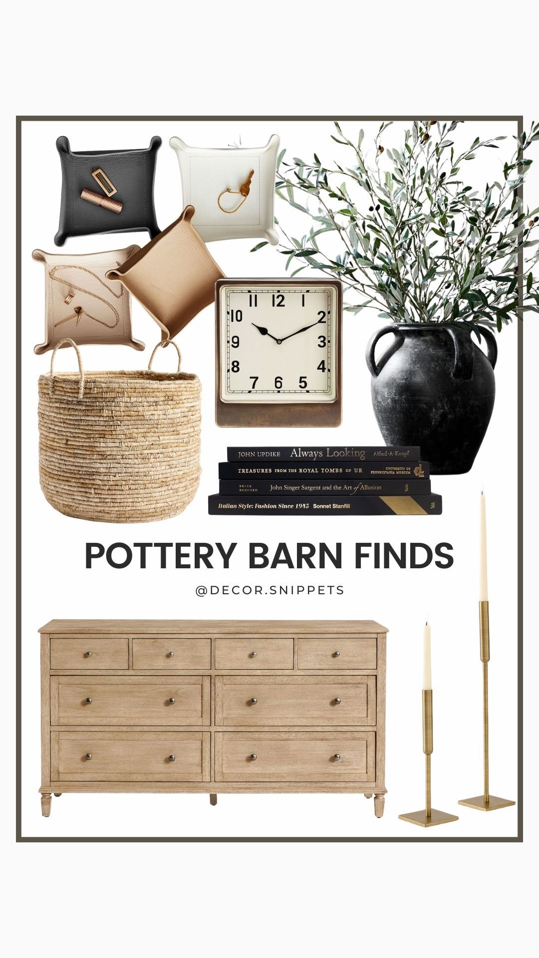 Timeless & chic Pottery Barn finds to refresh your home this year! ✨ From warm natural wood tones and classic brass details to stylish trays, woven baskets, and lush faux greenery—these pieces add texture, function, and effortless charm to any space. Everything is linked for easy shopping—shop your favorites now!

#PotteryBarnStyle #NeutralDecor #HomeDetails #TimelessLiving @decor.snippets

#LTKSaleAlert #LTKHome #LTKStyleTips
