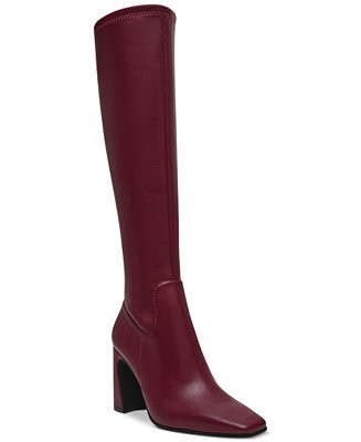 Steve Madden Women's Lamarca Knee-High Block-Heel Stretch Dress Boots - Macy's | Macy's