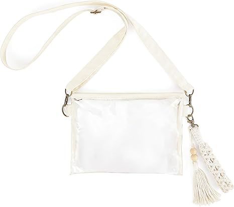 Mkono Clear Bag Stadium Approved, Small Purse for Women with Macrame Wristlet Transparent Concert... | Amazon (US)