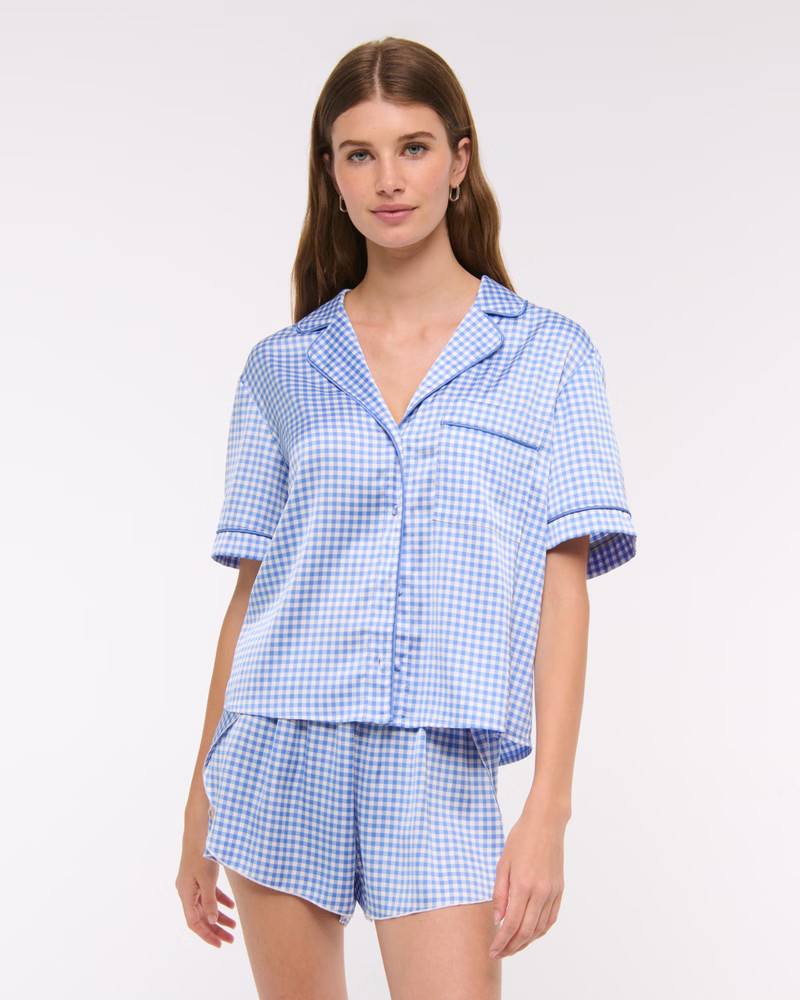 Women's Short-Sleeve Sleep Shirt | Women's New Arrivals | Abercrombie.com | Abercrombie & Fitch (US)