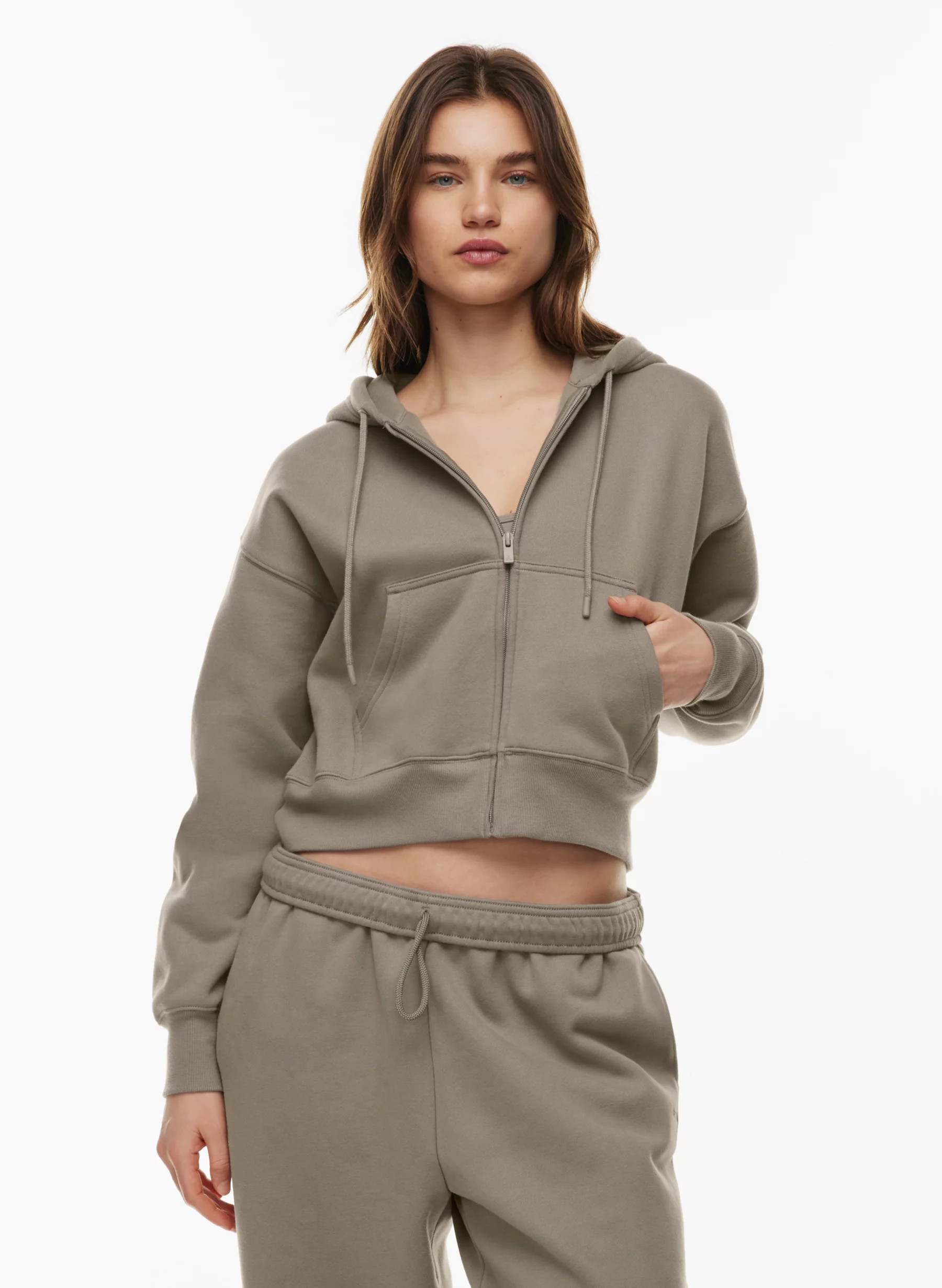 COZY FLEECE BOYFRIEND BOXY ZIP HOODIE | Aritzia