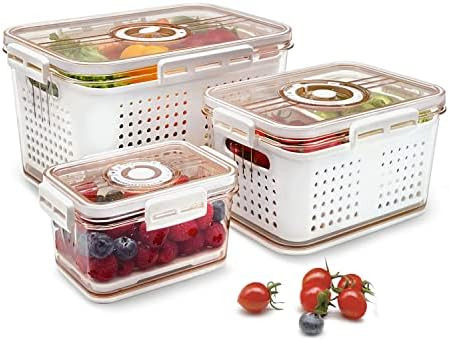OCOSOLO Vegetable Storage Containers for Fridge, Produce Saver Containers Refrigerator Organizer ... | Amazon (US)