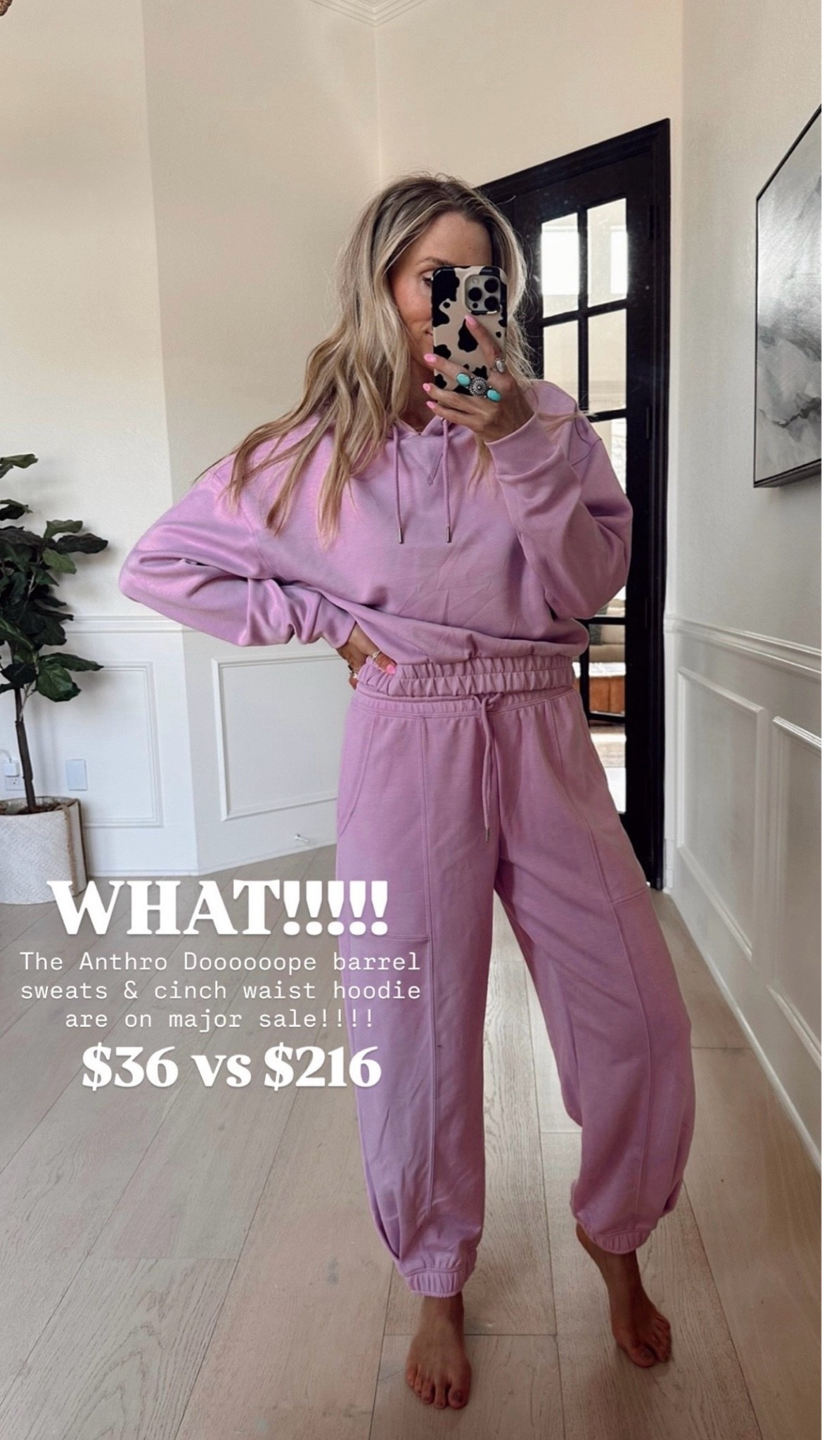 🤍 The Anthro dooooope barrel sweats & cinch waist hoodie is only $36 for everything vs $216 🤯👏🏼😱 

Wearing size s / my tts

#LTKdayinmylife #LTKgrwm #LTKSaleAlert