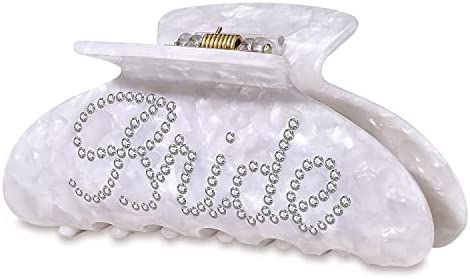 Bride Hair Claw Clip, Wedding Bride Gifts, White Acrylic Hair Clip, Rhinestone Bachelorette Party... | Amazon (US)