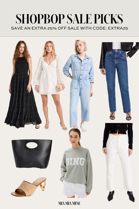 Shopbop sale picks - save an extra 25% off with code EXTRA25
Agolde jeans on sale
Summer dresses on sale
White dresses on sale
Anine bing on sale 

#LTKStyleTip #LTKFindsUnder100 #LTKSaleAlert