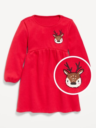 Printed Long-Sleeve Dress for Toddler Girls | Old Navy (US)