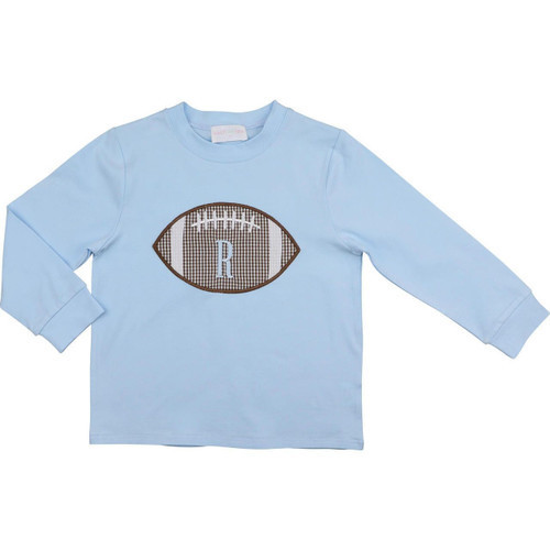 Blue Applique Football Shirt | Cecil and Lou