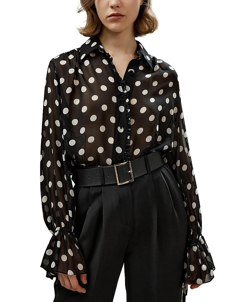 Lilysilk Polka Dots Georgette Blouse | Bloomingdale's (US)