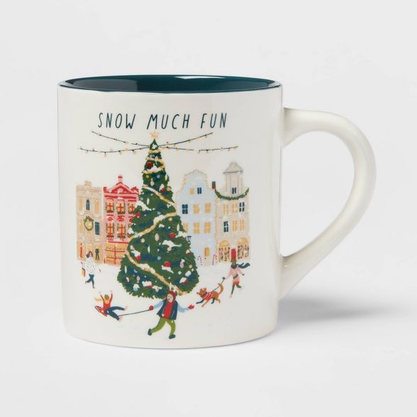 16oz Stoneware Snow Much Fun Mug - Threshold™ | Target