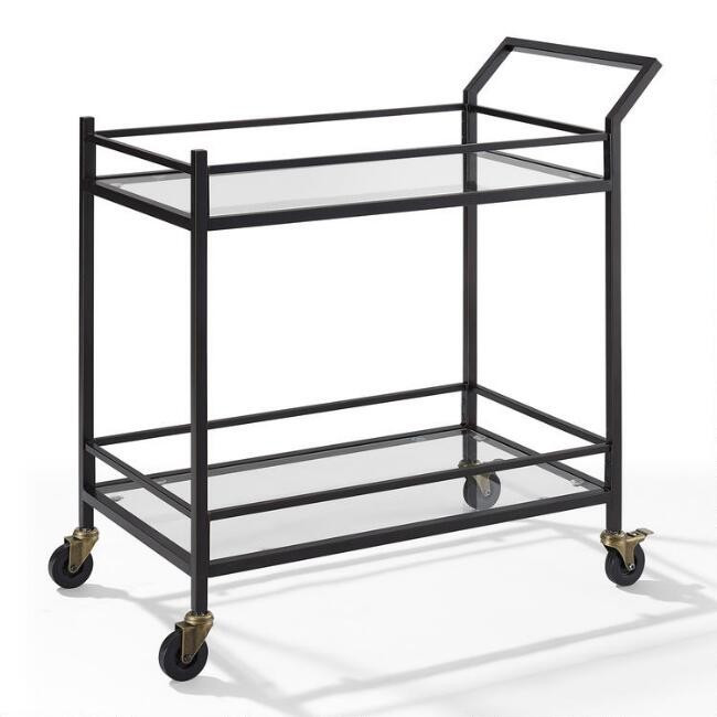 Metal and Glass Milayan Bar Cart | World Market
