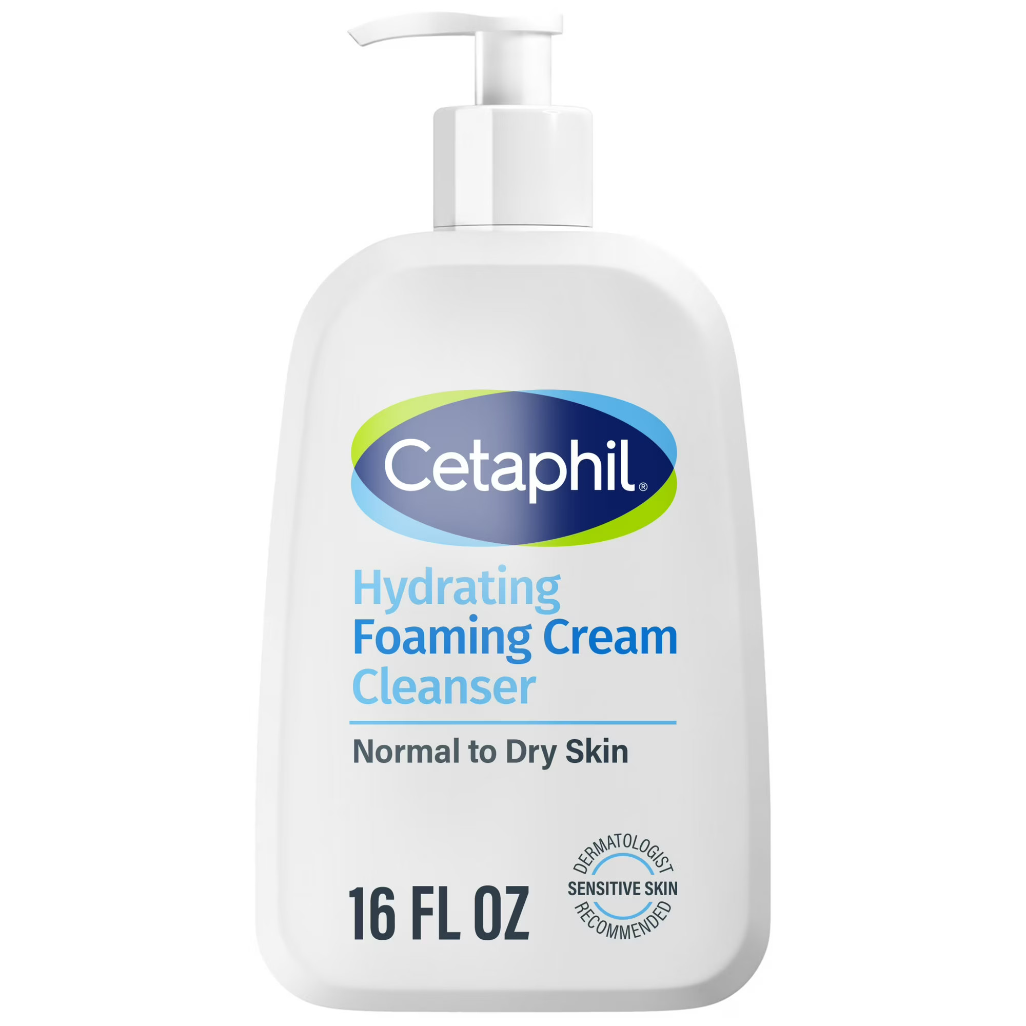Cetaphil Hydrating Foaming Cream Cleanser for Dry to Normal, Sensitive Skin Face Wash, 16 fl oz | Walmart (US)