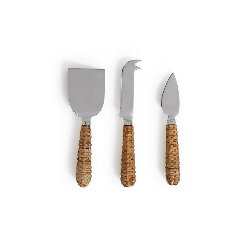 Wicker Cheese Knives, Set of 3
 – Paloma and Co. | Paloma & Co.