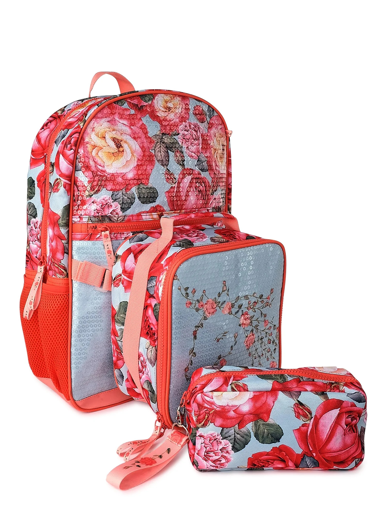 Wonder Nation Girl's Backpack with Lunch Bag 3-Piece Set Peach Unicorn | Walmart (US)