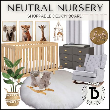 Gender Neutral Nursery with soft neutral colors and hand picked pieces to go with it! This baby room decor would work for either baby boy or girl!

#LTKhome #LTKbaby