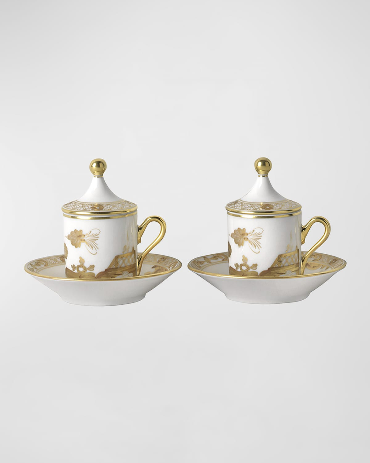 Coffee Cup with Plate and Cover, Set of 2 | Neiman Marcus