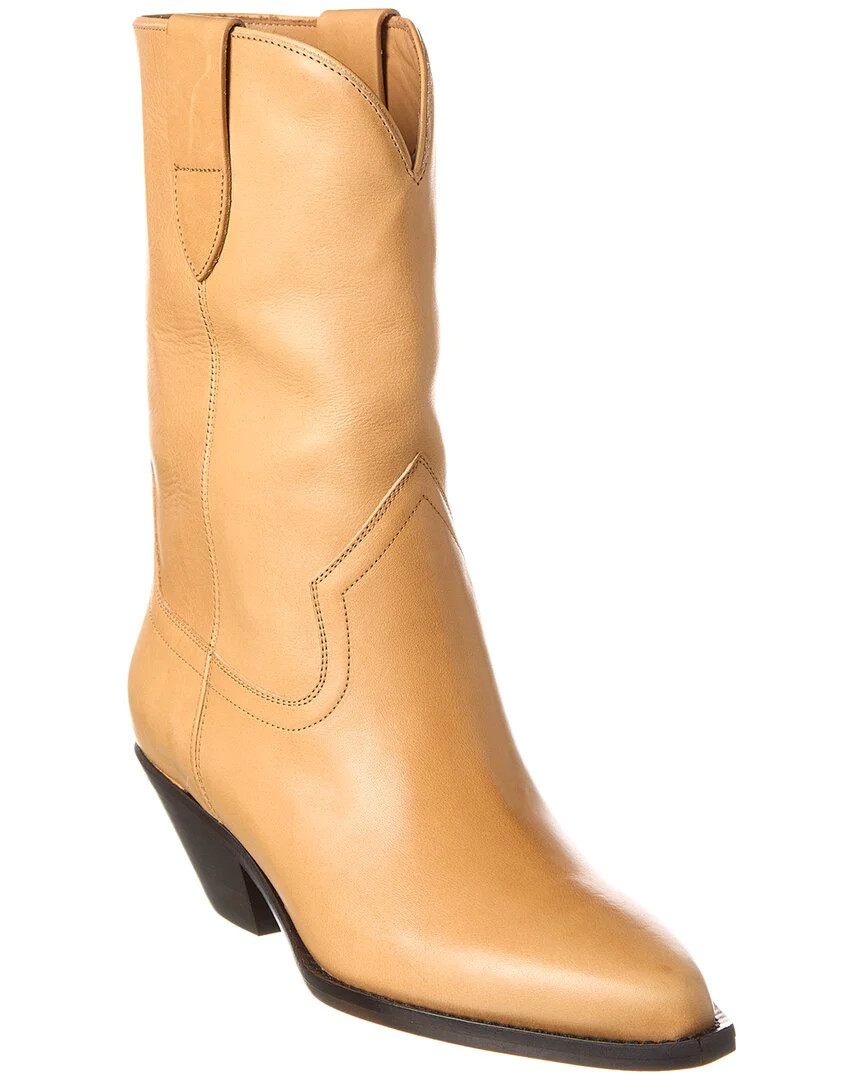 Isabel Marant Dahope Leather Cowboy Boot | Shop Simon