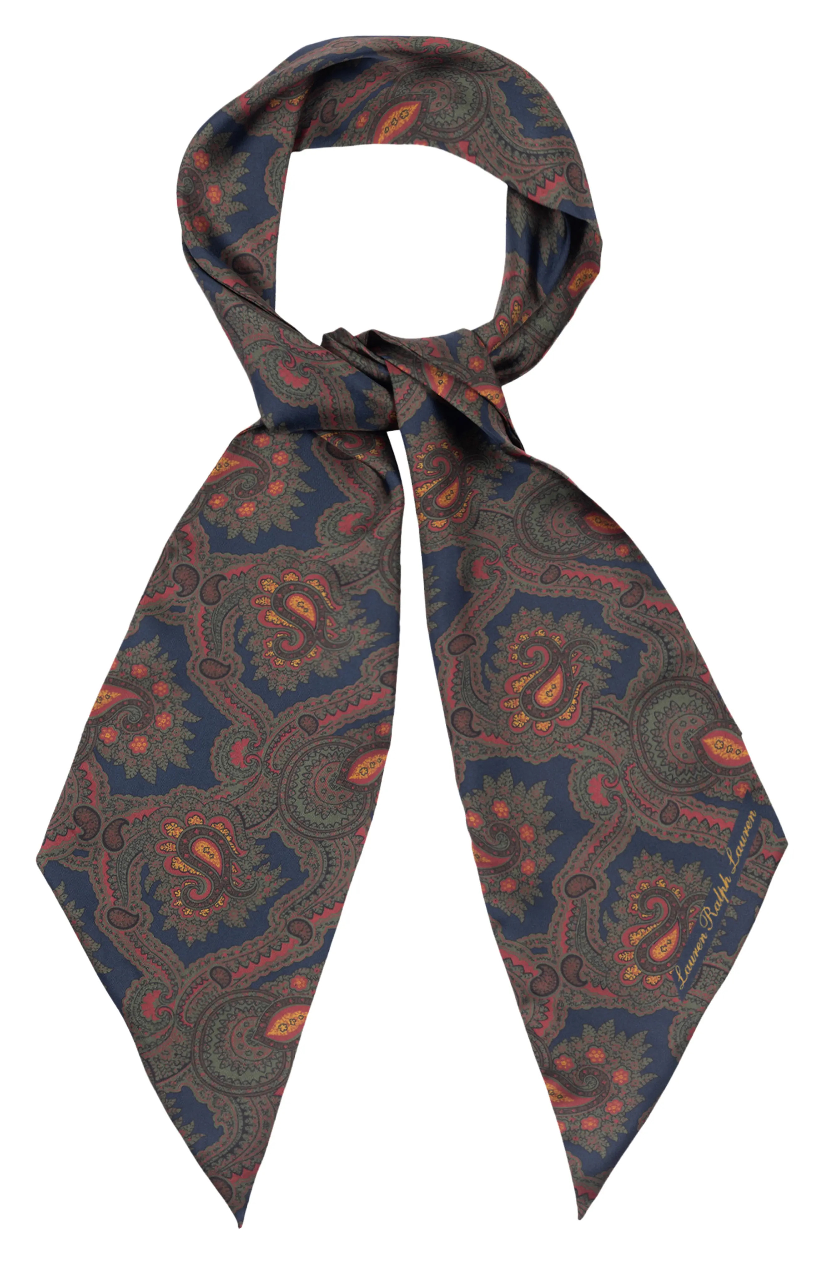 Lauren Ralph Lauren Paisley Silk Skinny Scarf (Women) | Nordstrom | Nordstrom