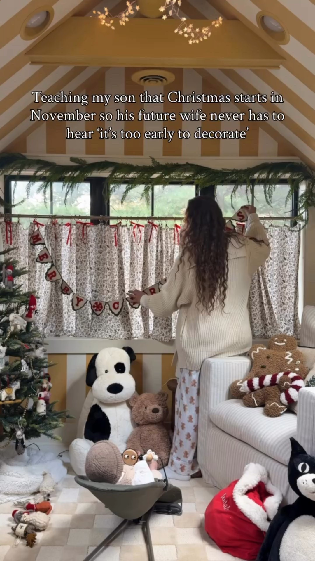 It’s the right thing to do 🤣 also teaching him that he can find EVERYTHING he needs and MORE for the holidays @wayfair! #wayfairpartner #wayfair #ad