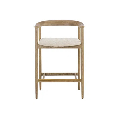 JEREMY COUNTER STOOL - WEATHERED OAK - DOVE CREAM | Perigold