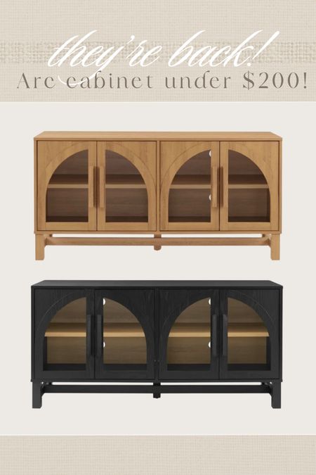 They’re back! The viral Walmart arc media console / sideboard / buffet is a major look for less and under $200!!!

#console #buffet #mediaconsole #tvconsole #arccabinet #arcsideboard #lookforless #affordablehome #dealoftheday #walmart #walmartfind #walmarthome 

#LTKSeasonal #LTKHome #LTKSaleAlert