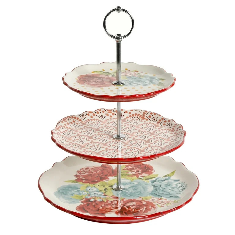 The Pioneer Woman Blossom Jubilee 3-Tier Serving Tray | Walmart (US)