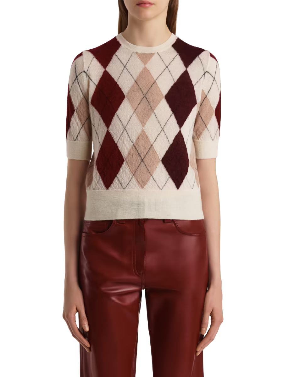 Khaite Anders Argyle Cashmere-Mohair Top | Saks Fifth Avenue | Saks Fifth Avenue
