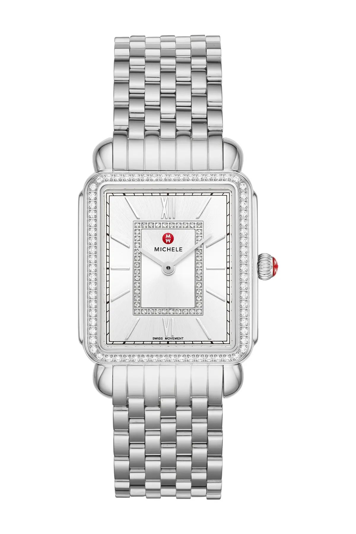 Michele | Women's Deco II Diamond Embellished Stainless Steel Bracelet Watch, 29 mm - 0.52 ctw | ... | Nordstrom Rack